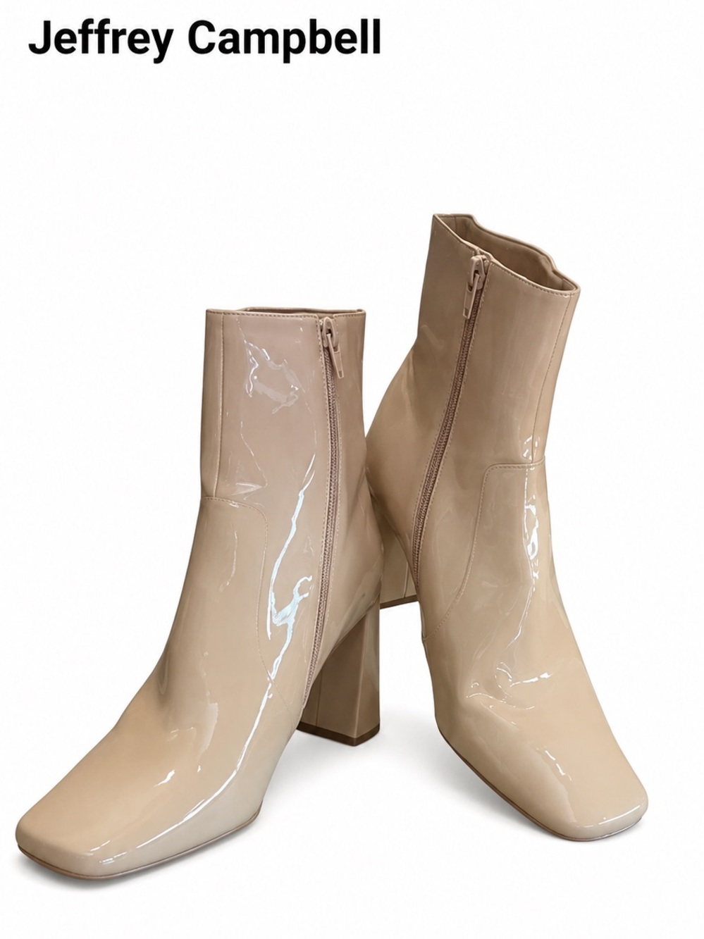 JEFFREY CAMPBELL X FREE PEOPLE Candy Land Patent Boots Light Sand /Cafe